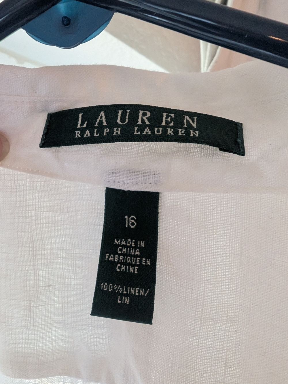 White Ruffle Front Linen Shirt - Picture 3 of 9